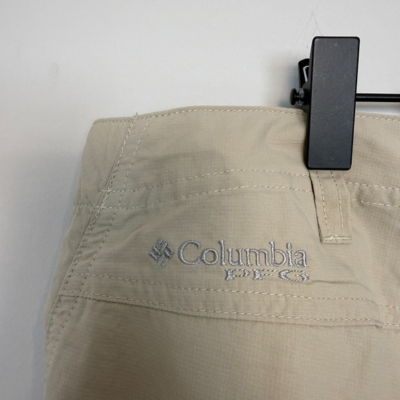 Columbia PFG Womens Convertible Pants Size Large Beige Straight Leg Lightweight - Picture 6 of 9